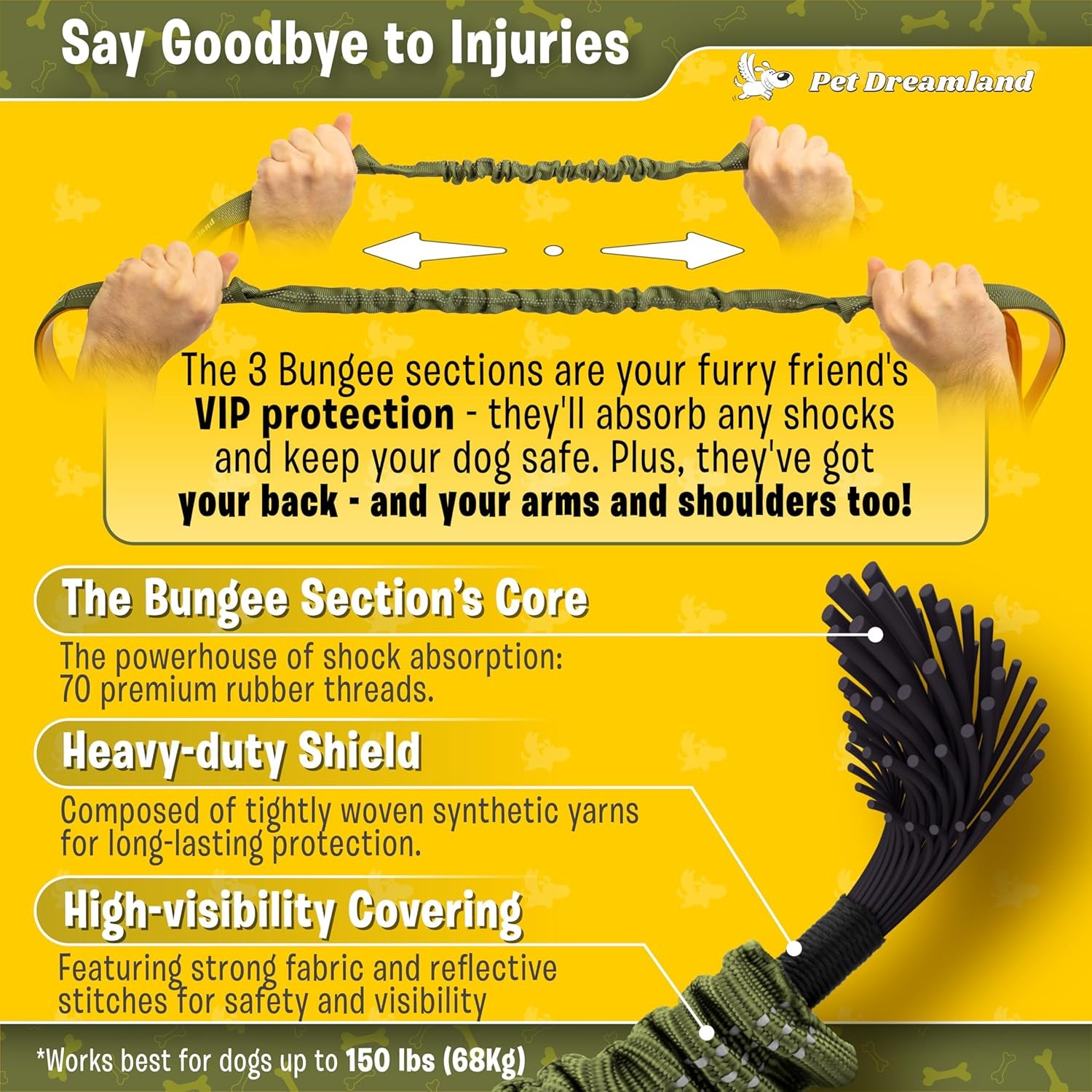 Exquisite Leash Coupler for Two Large Dogs with Tangle-Free Swivel. Dual Dog Attachment, Smooth Walks Guaranteed. You Will Absolutely Love This Amazing Gear for 2 Dogs (Grey & Blue)