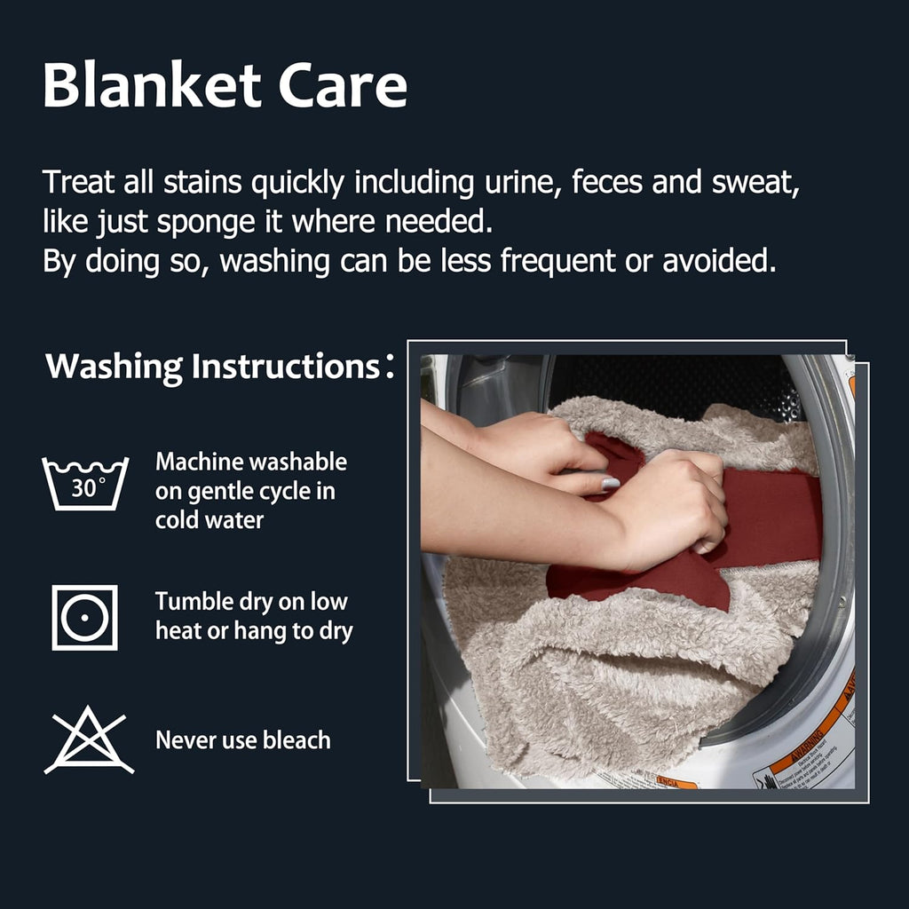 Waterproof Dog Blanket, Reversible Water Proof Pet Blanket for Couch, Bed & Sofa, Washable Couch Covers for Large Dogs - Protects Furniture from Fur, Dirt, and Accidents